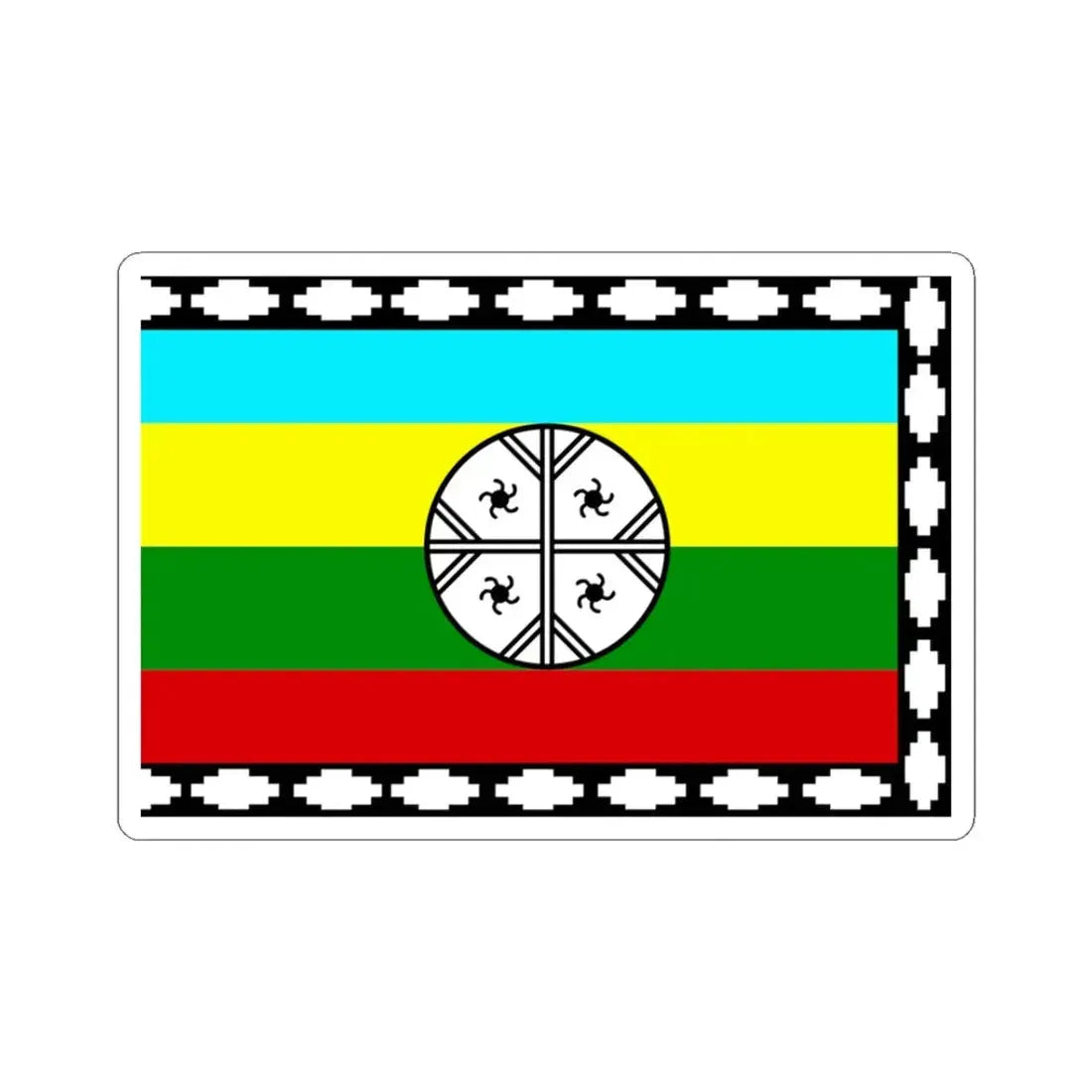 Nagche flag (Argentina) STICKER Vinyl Kiss-Cut Decal 3 Inch White - The Sticker Space