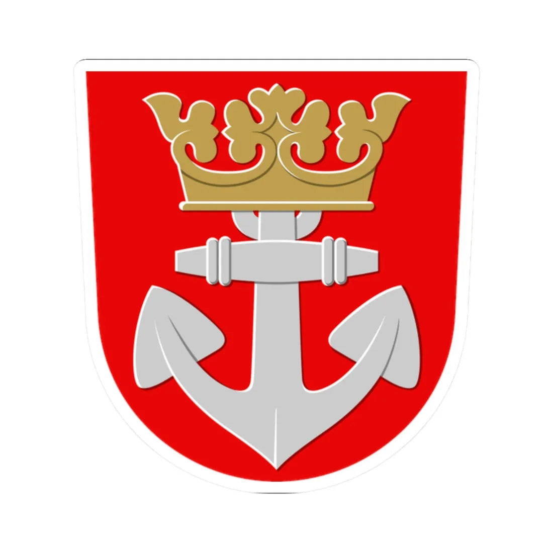 Nagu.vapen.Nauvo.vaakuna (Finland) (Coat of Arms) STICKER Vinyl Kiss-Cut Decal 2 Inch White - The Sticker Space