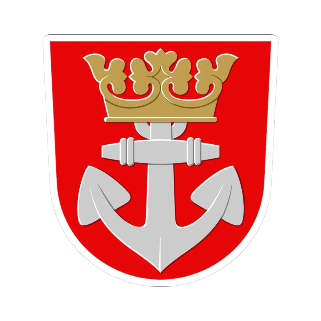 Nagu.vapen.Nauvo.vaakuna (Finland) (Coat of Arms) STICKER Vinyl Kiss-Cut Decal 3 Inch White - The Sticker Space