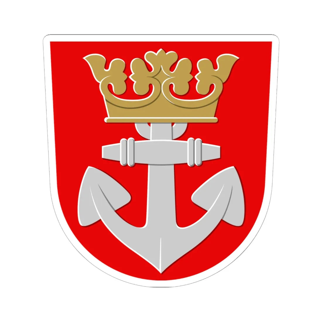 Nagu.vapen.Nauvo.vaakuna (Finland) (Coat of Arms) STICKER Vinyl Kiss-Cut Decal 6 Inch White - The Sticker Space