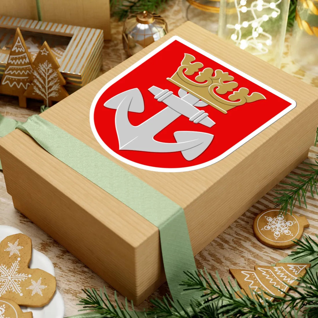 Nagu.vapen.Nauvo.vaakuna (Finland) (Coat of Arms) STICKER Vinyl Kiss-Cut Decal - The Sticker Space