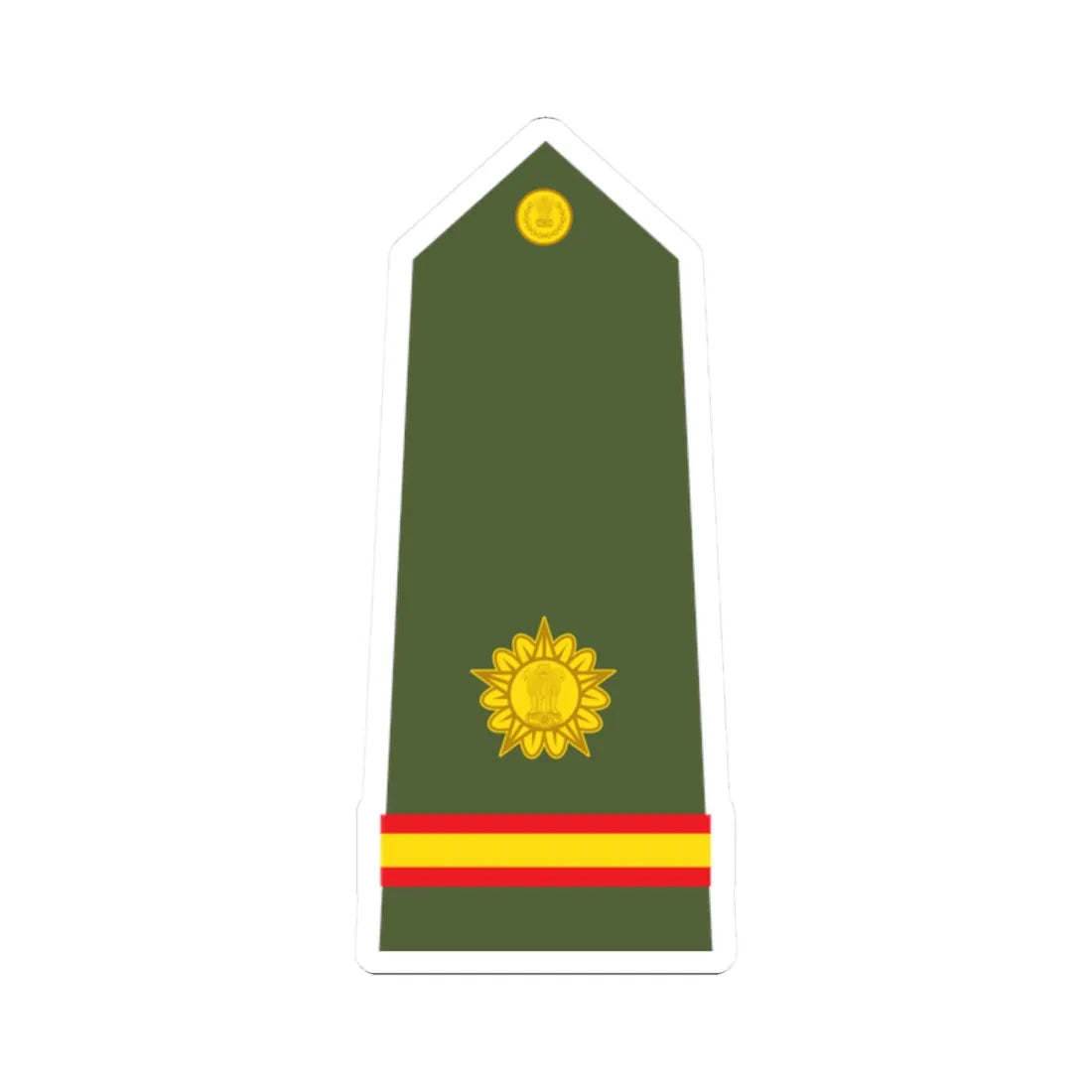 Naib Subedar   Naib Risaldar of the Indian Army (India) (Military Rank) STICKER Vinyl Kiss-Cut Decal 2 Inch White - The Sticker Space