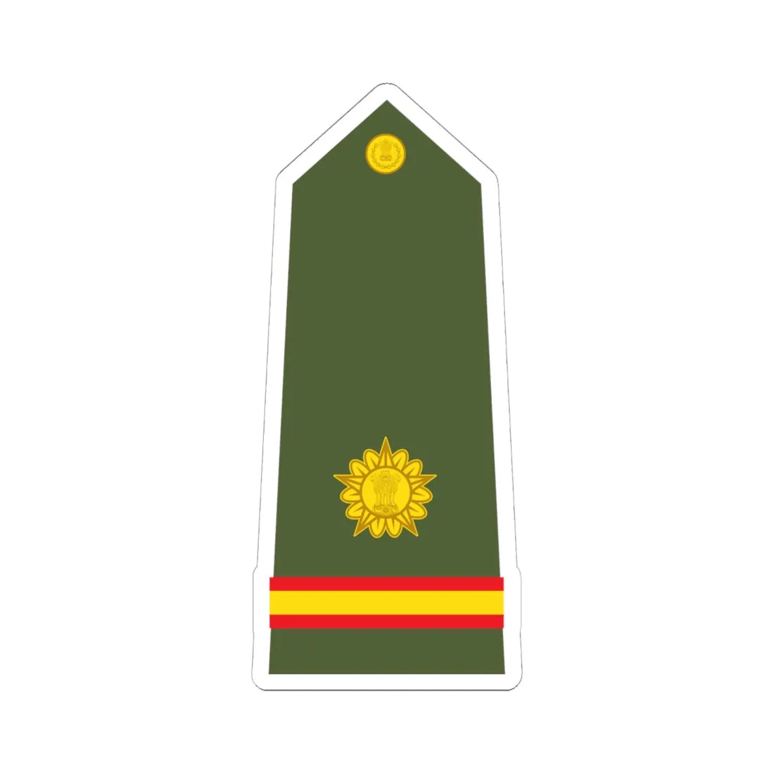 Naib Subedar   Naib Risaldar of the Indian Army (India) (Military Rank) STICKER Vinyl Kiss-Cut Decal 6 Inch White - The Sticker Space