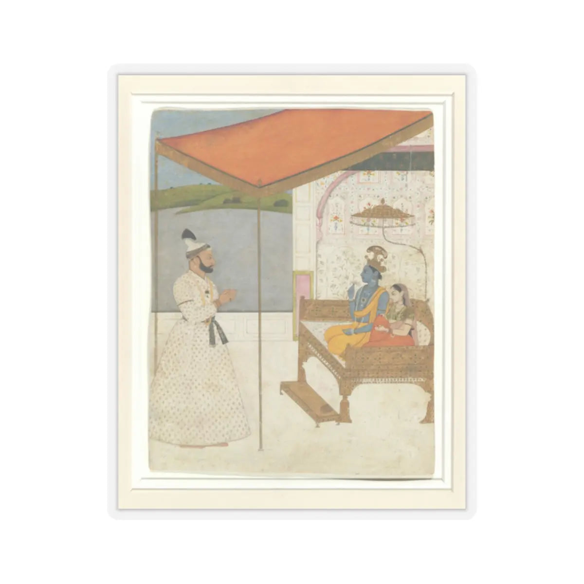 Nainsukh - Raja Balwant Singh’s Vision of Krishna and Radha - ca. 1745–50 v1 - STICKER Vinyl Kiss-Cut Decal