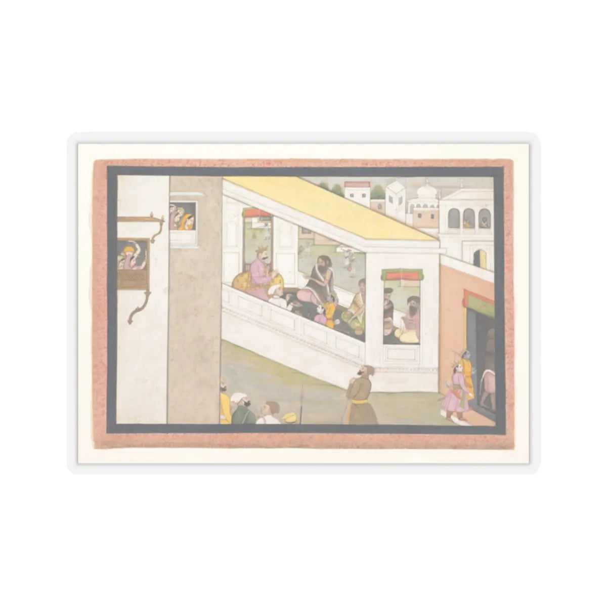 Nainsukh - Rama and Lakshmana as Boys Assist the Sage Vishvamitra- Folio from a dispersed Ramayana - ca. 1780 v1 - STICKER Vinyl Kiss-Cut Decal