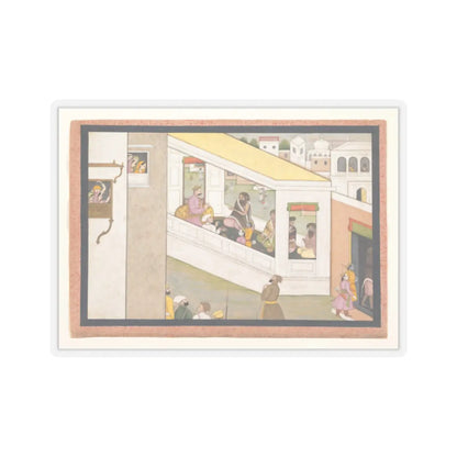 Nainsukh - Rama and Lakshmana as Boys Assist the Sage Vishvamitra- Folio from a dispersed Ramayana - ca. 1780 v1 - STICKER Vinyl Kiss-Cut Decal