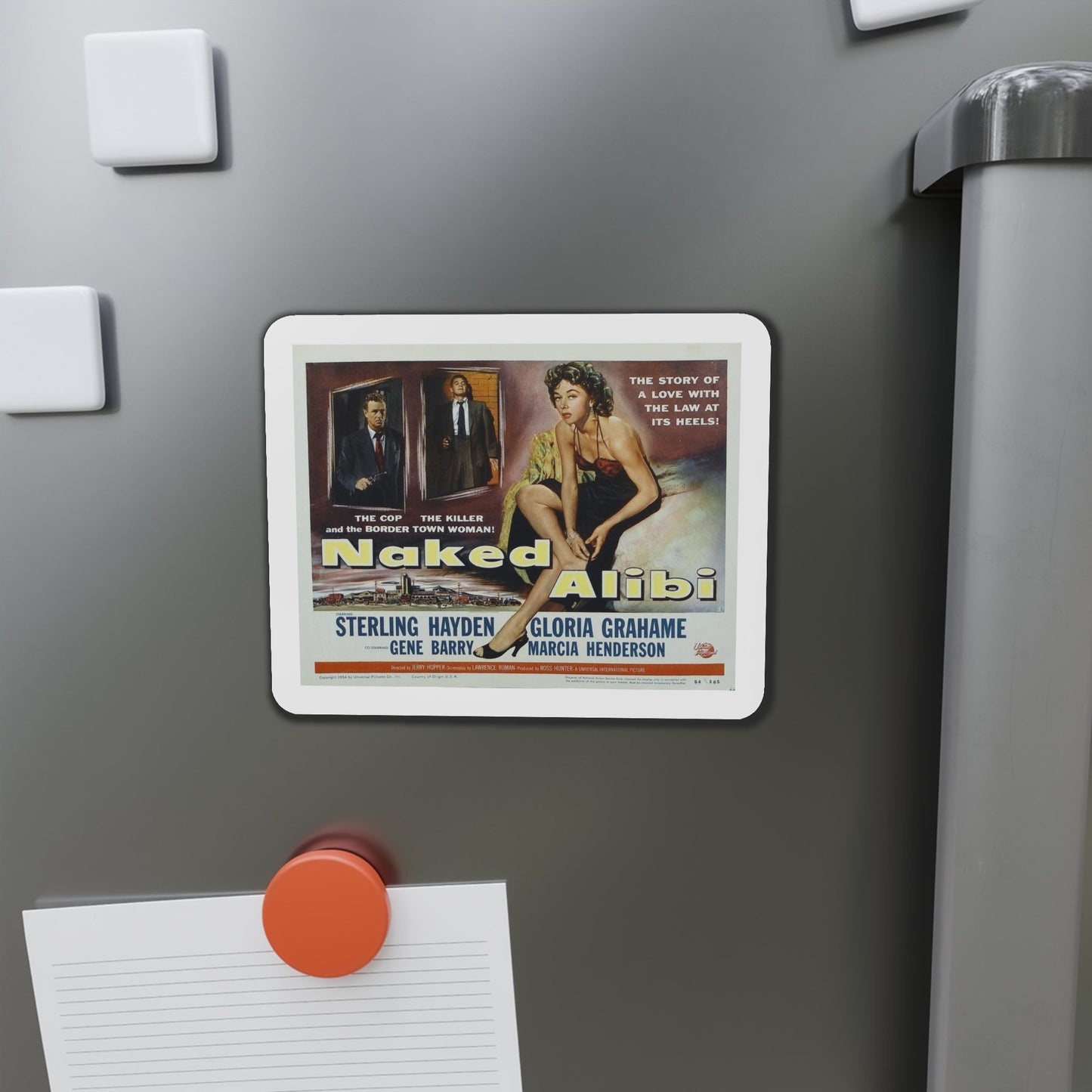 Naked Alibi 1954 v2 Movie Poster Die-Cut Magnet-The Sticker Space