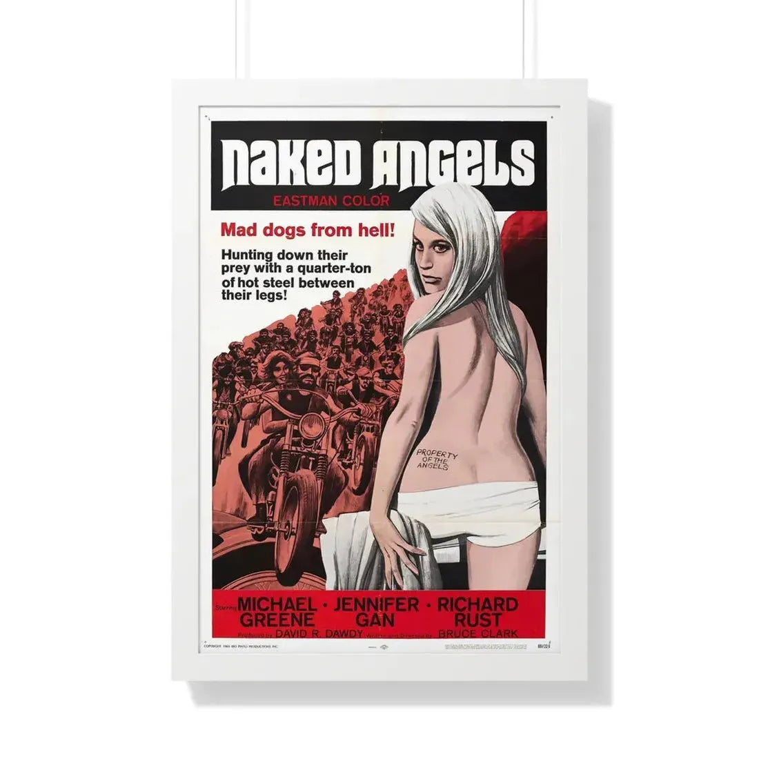 NAKED ANGELS 1969 - Framed Movie Poster - The Sticker Space
