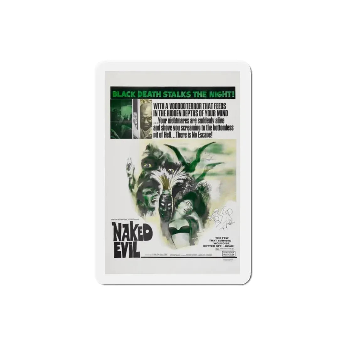 Naked Evil 1973 Movie Poster Refrigerator Magnet - The Sticker Space