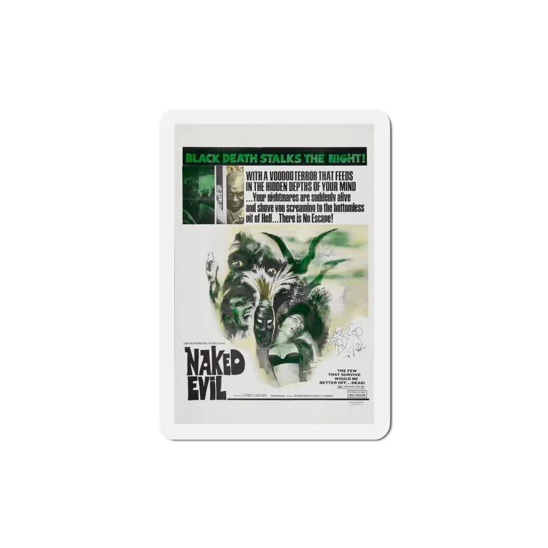 Naked Evil 1973 Movie Poster Refrigerator Magnet - The Sticker Space