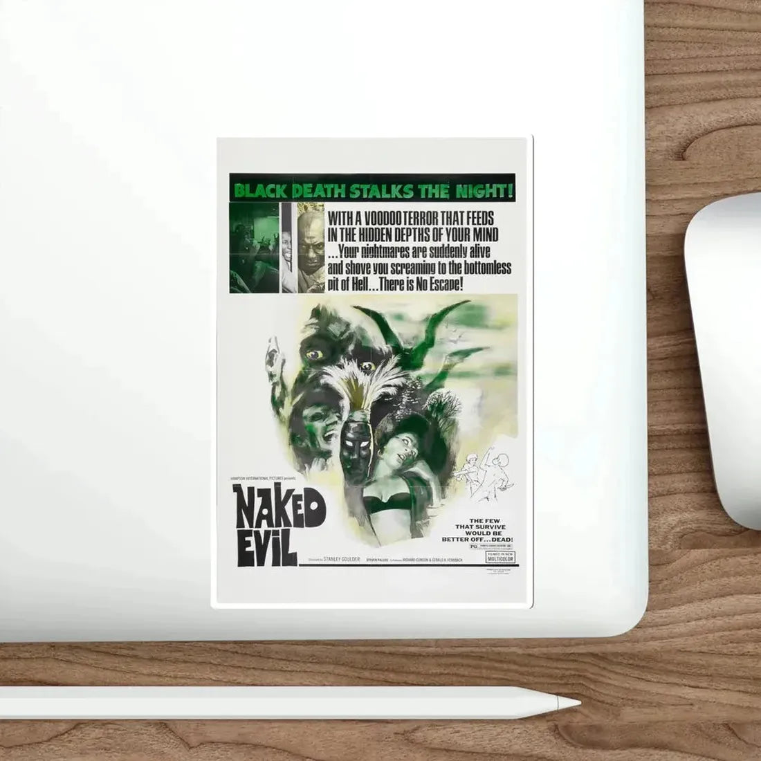 Naked Evil 1973 Movie Poster STICKER Vinyl Die-Cut Decal - The Sticker Space