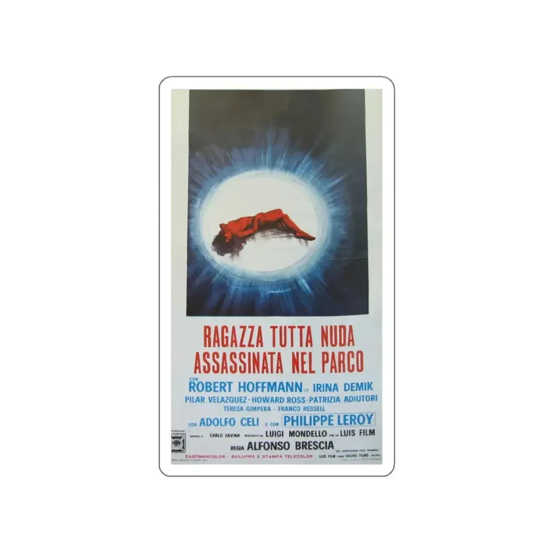 NAKED GIRL KILLED IN THE PARK 1972 Movie Poster STICKER Vinyl Die-Cut Decal 5 Inch - The Sticker Space