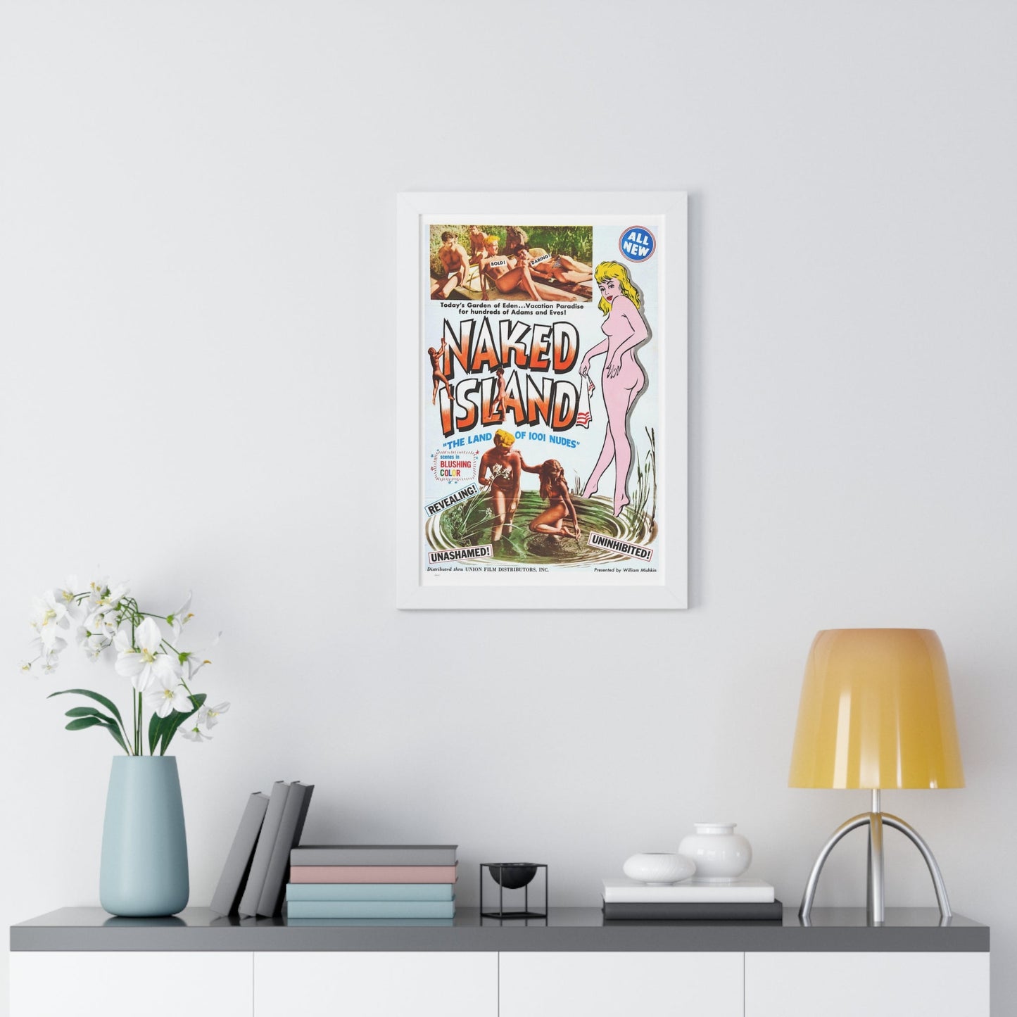 NAKED ISLAND 1960 - Framed Movie Poster-The Sticker Space