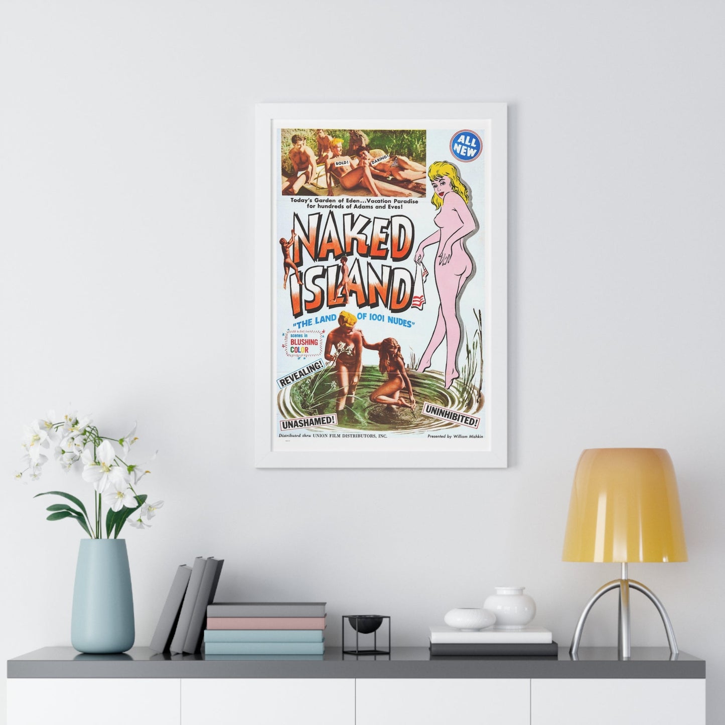 NAKED ISLAND 1960 - Framed Movie Poster-The Sticker Space