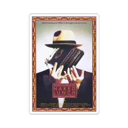 NAKED LUNCH 1991 Movie Poster - STICKER Vinyl Kiss-Cut Decal 2 Inch White - The Sticker Space