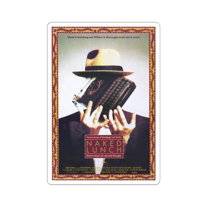 NAKED LUNCH 1991 Movie Poster - STICKER Vinyl Kiss-Cut Decal 4 Inch White - The Sticker Space