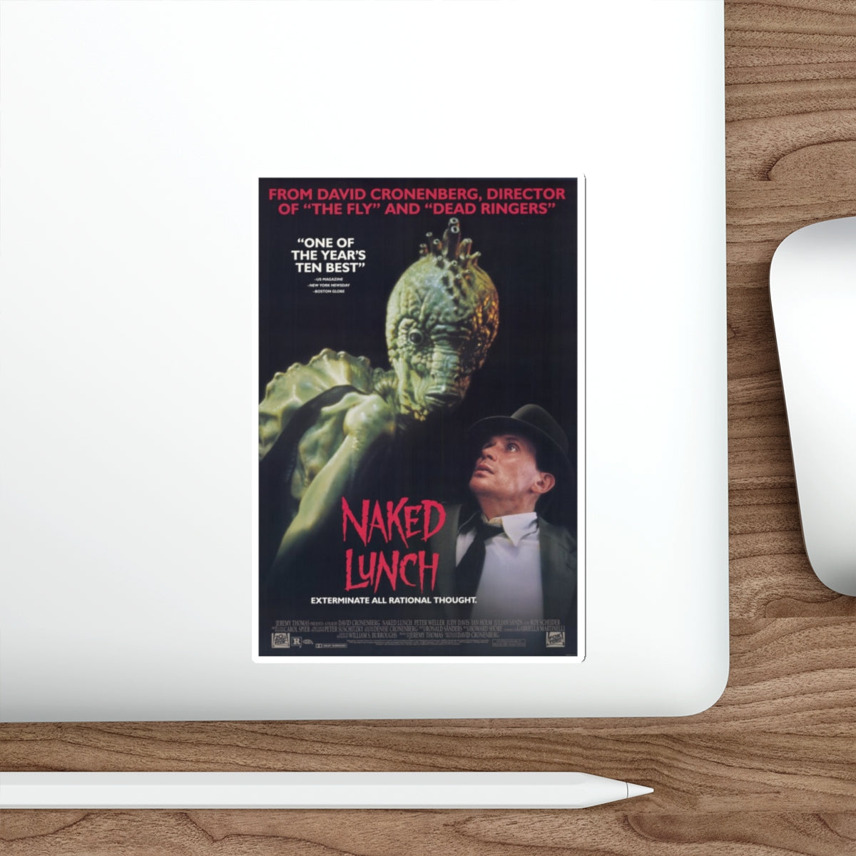 NAKED LUNCH (2) 1991 Movie Poster STICKER Vinyl Die-Cut Decal-The Sticker Space