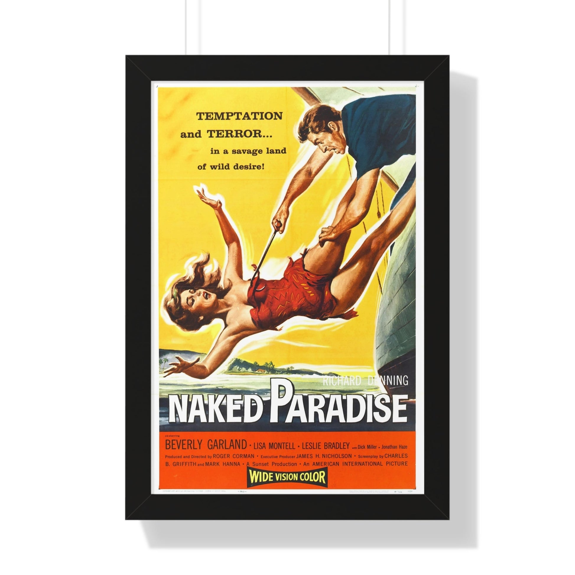 NAKED PARADISE 1957 - Framed Movie Poster-16″ x 24″-The Sticker Space