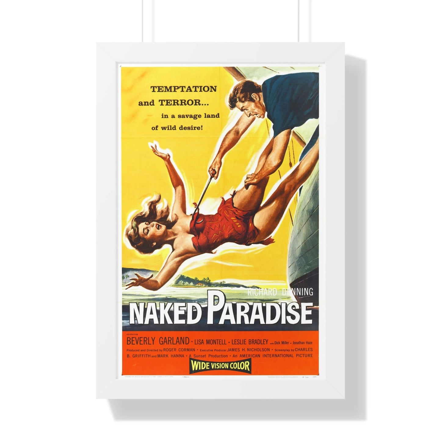 NAKED PARADISE 1957 - Framed Movie Poster-16″ x 24″-The Sticker Space