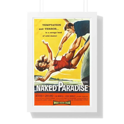 NAKED PARADISE 1957 - Framed Movie Poster 16″ x 24″ White - The Sticker Space