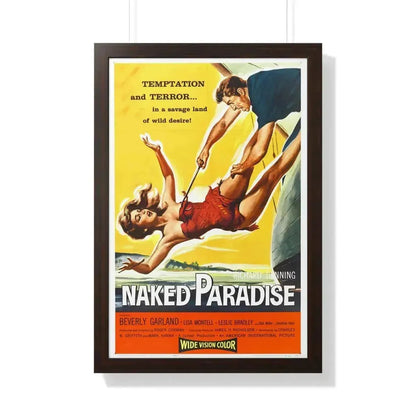NAKED PARADISE 1957 - Framed Movie Poster 20" x 30" Walnut - The Sticker Space