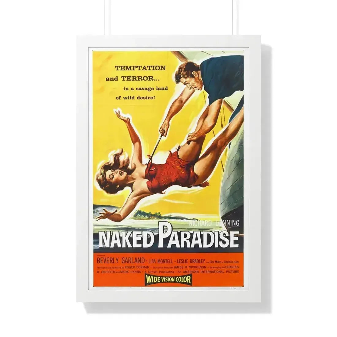 NAKED PARADISE 1957 - Framed Movie Poster 20" x 30" White - The Sticker Space