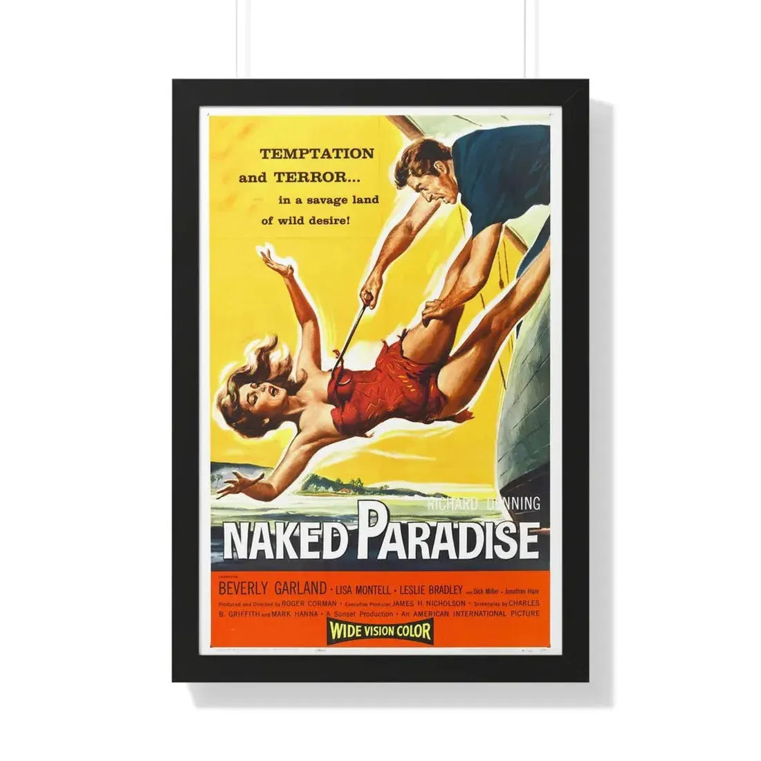NAKED PARADISE 1957 - Framed Movie Poster - The Sticker Space