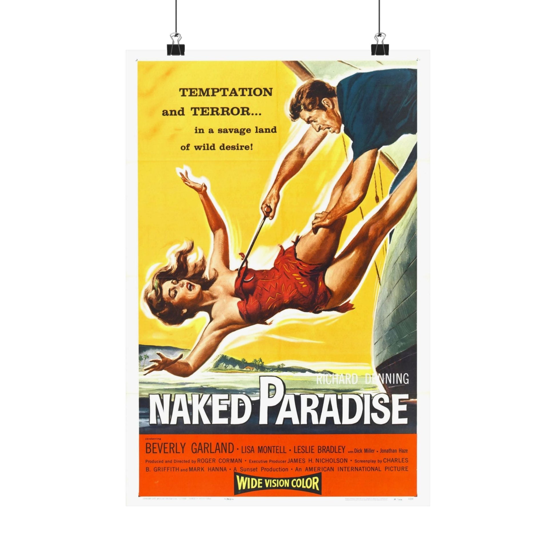 NAKED PARADISE 1957 - Paper Movie Poster-12″ x 18″-The Sticker Space