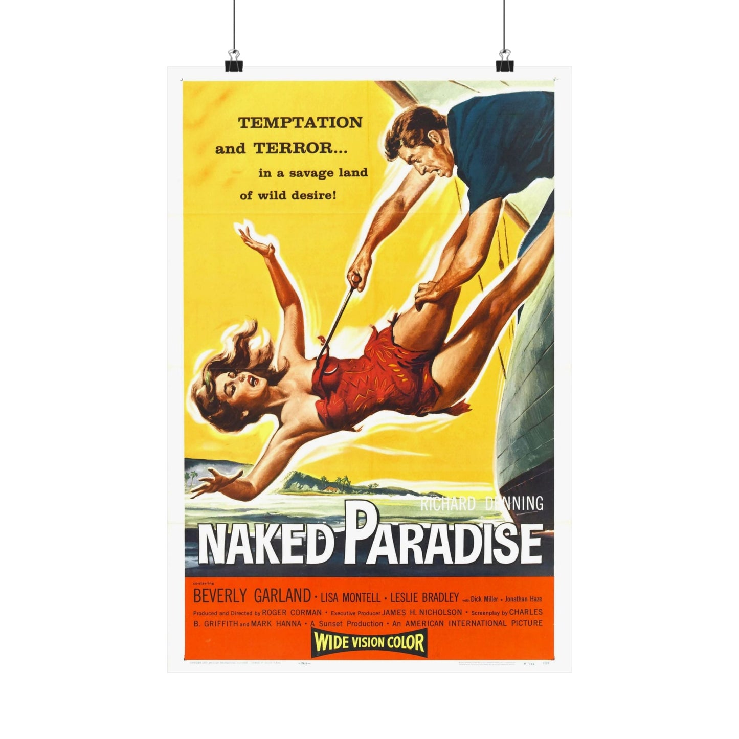 NAKED PARADISE 1957 - Paper Movie Poster-16″ x 24″-The Sticker Space