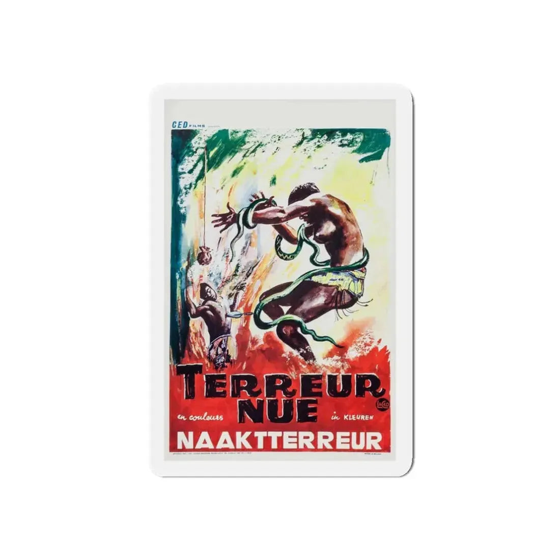 NAKED TERROR (BELGIAN) 1961 Movie Poster - Refrigerator Magnet - The Sticker Space