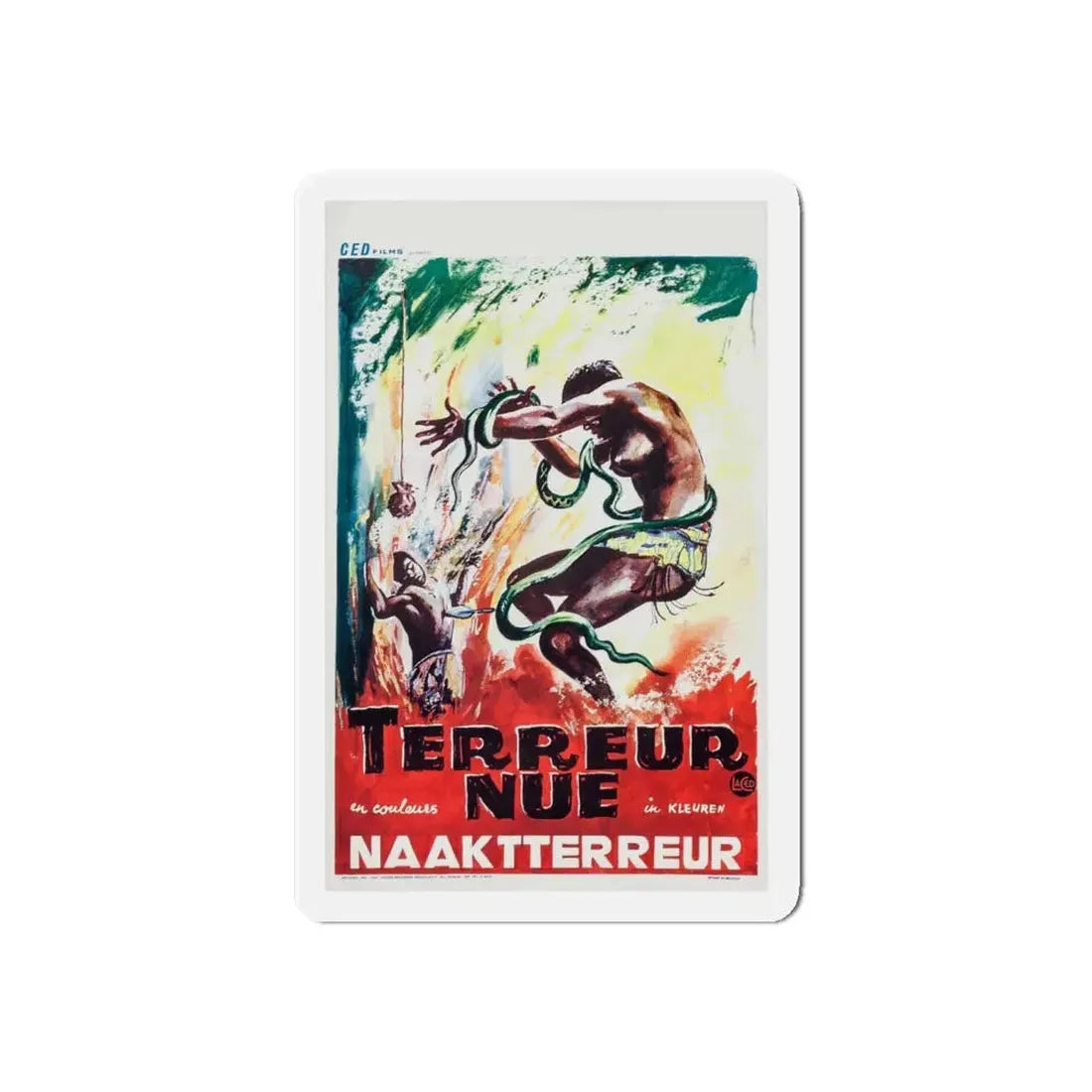 NAKED TERROR (BELGIAN) 1961 Movie Poster - Refrigerator Magnet - The Sticker Space