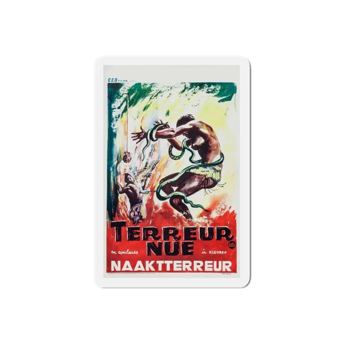 NAKED TERROR (BELGIAN) 1961 Movie Poster - Refrigerator Magnet - The Sticker Space