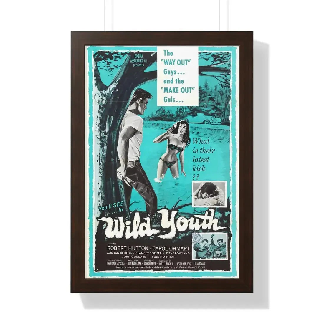 NAKED YOUTH 1961 - Framed Movie Poster - The Sticker Space