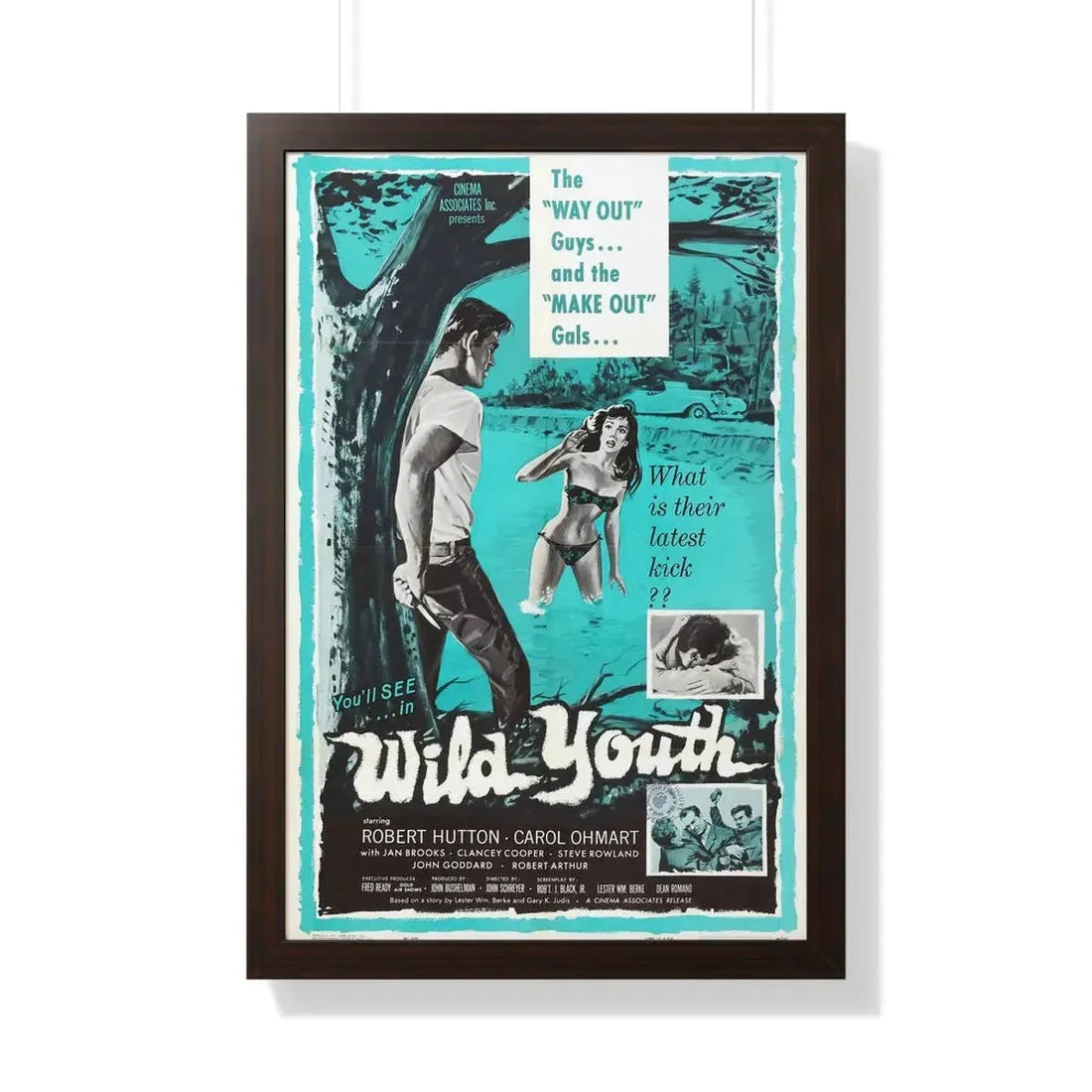 NAKED YOUTH 1961 - Framed Movie Poster - The Sticker Space