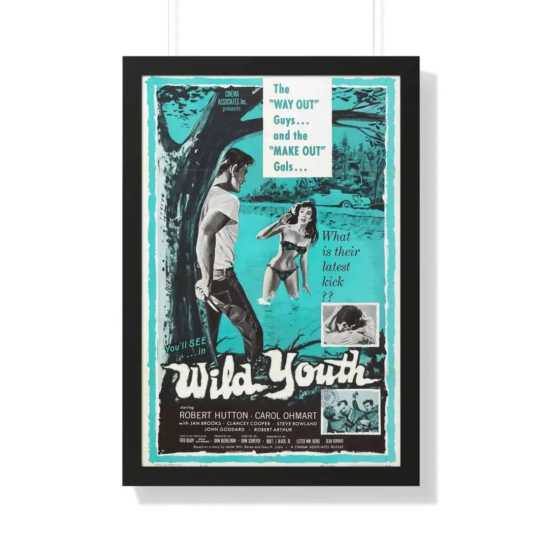 NAKED YOUTH 1961 - Framed Movie Poster - The Sticker Space