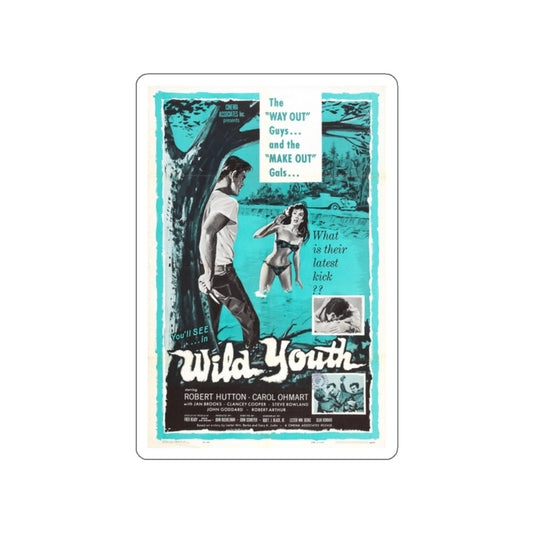 NAKED YOUTH 1961 Movie Poster STICKER Vinyl Die-Cut Decal-2 Inch-The Sticker Space