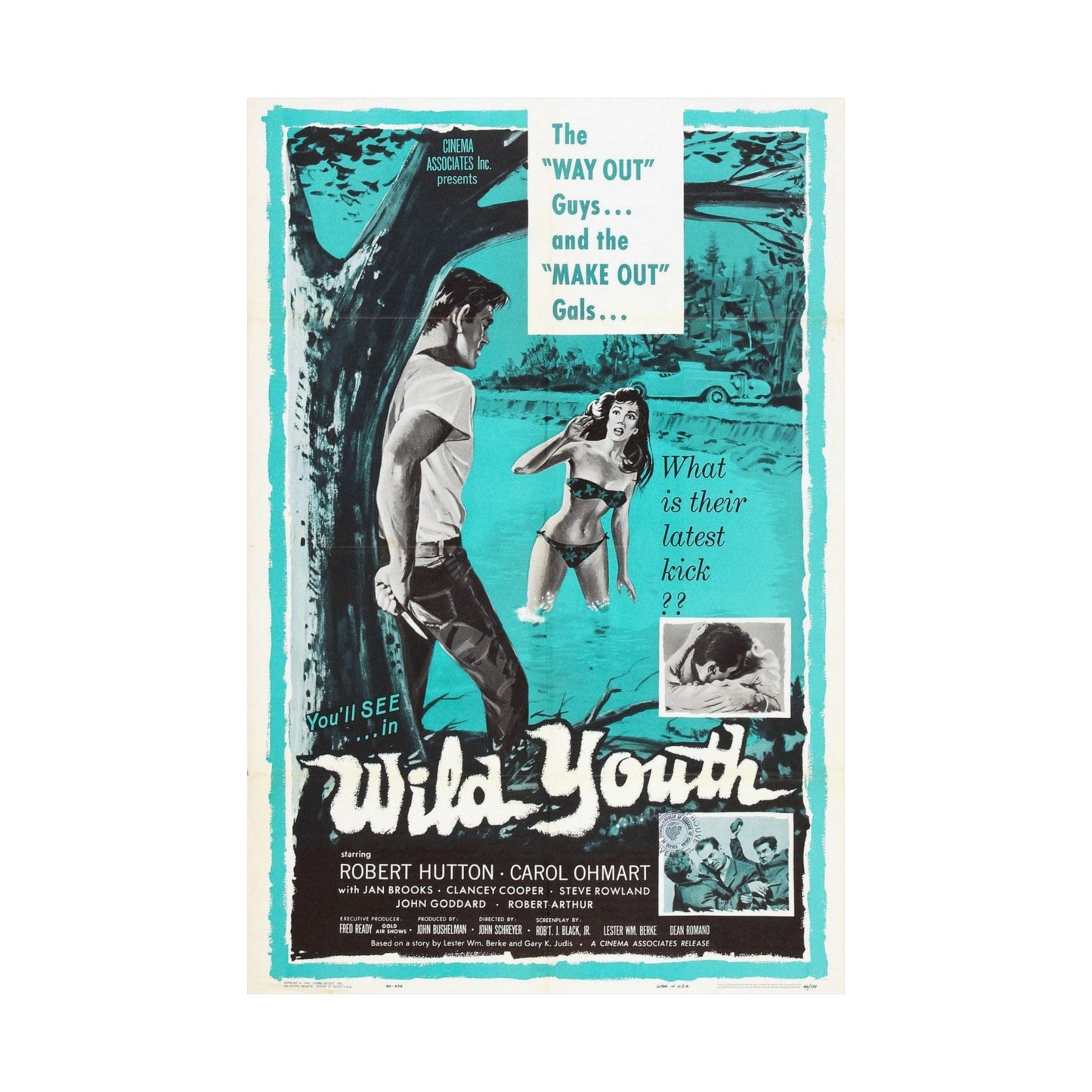 NAKED YOUTH 1961 - Paper Movie Poster-The Sticker Space