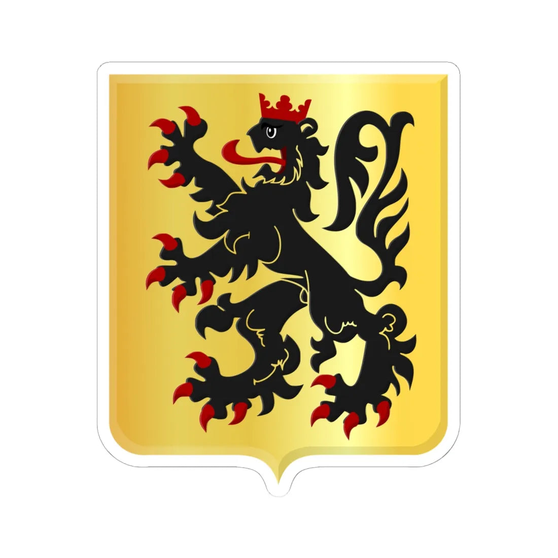 Namen wapen (Belgium) (Coat of Arms) STICKER Vinyl Kiss-Cut Decal 6 Inch White - The Sticker Space