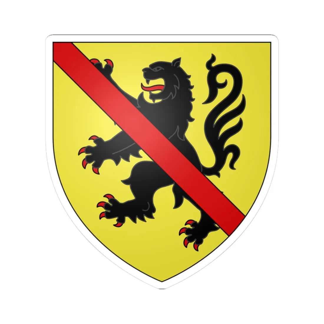 Namur Arms (Belgium) (Coat of Arms) STICKER Vinyl Kiss-Cut Decal 3 Inch White - The Sticker Space