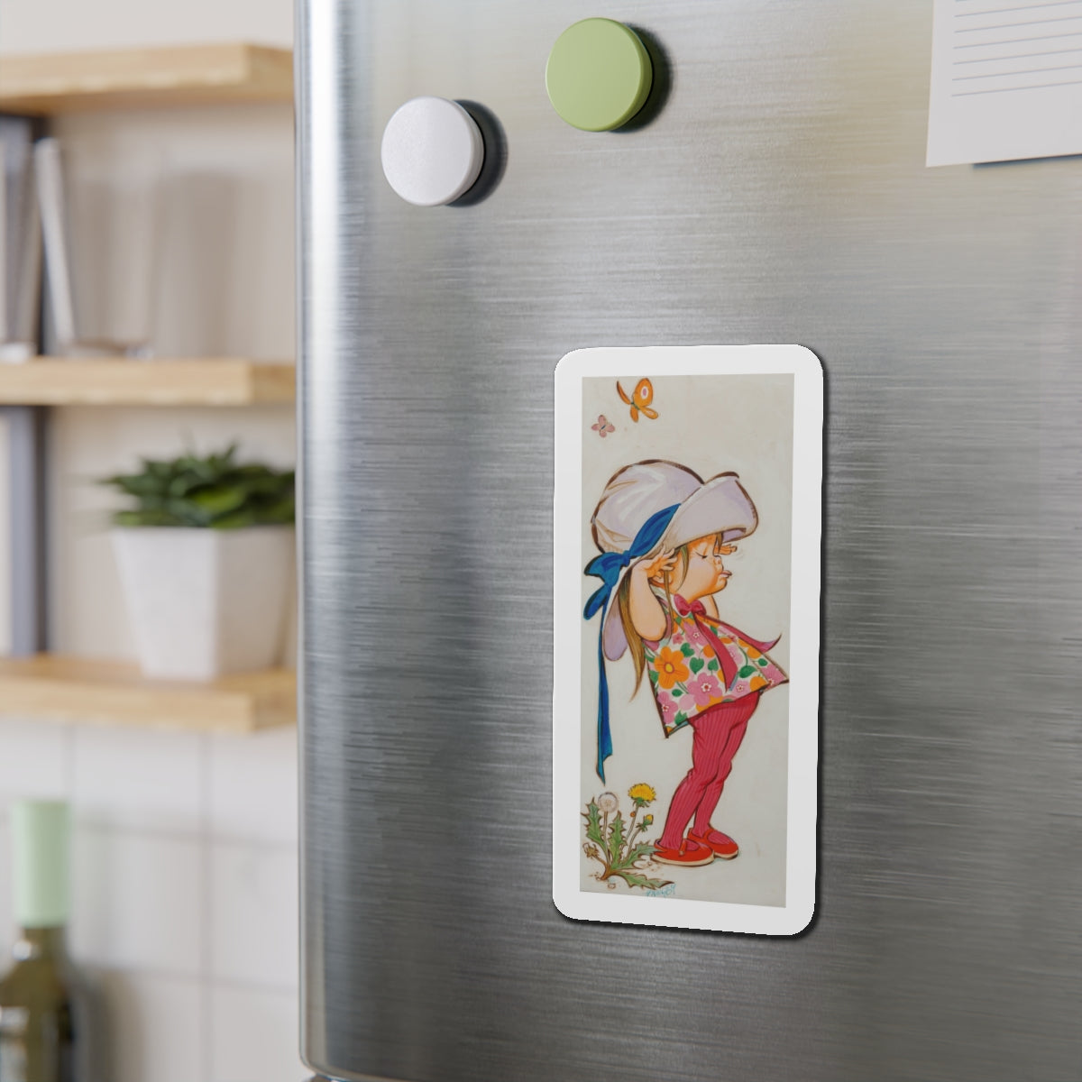 Nanana! (Magazine Illustration) Refrigerator Magnet-The Sticker Space