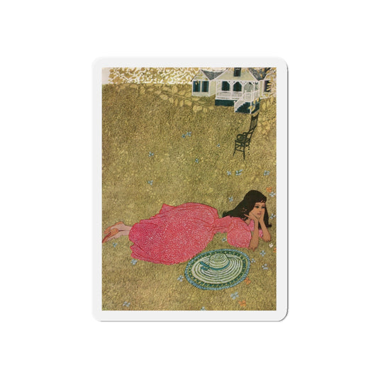 Nancy and Saralee (2), Cosmopolitan, February 1958 (Magazine Illustration) Refrigerator Magnet-6 × 6"-The Sticker Space