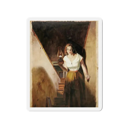 Nancy Drew Book Illustration (Magazine Illustration) Refrigerator Magnet 2 Inch - The Sticker Space
