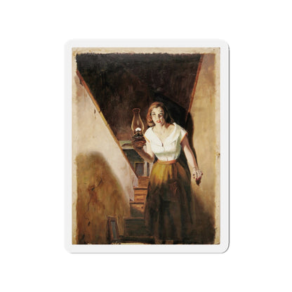 Nancy Drew Book Illustration (Magazine Illustration) Refrigerator Magnet-3" x 3"-The Sticker Space