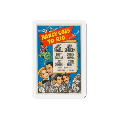 Nancy Goes to Rio 1950 Movie Poster Refrigerator Magnet - The Sticker Space
