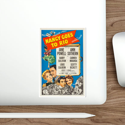Nancy Goes to Rio 1950 Movie Poster STICKER Vinyl Die-Cut Decal-The Sticker Space