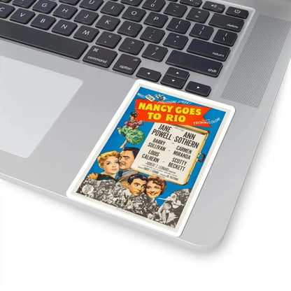 Nancy Goes to Rio 1950 Movie Poster - STICKER Vinyl Kiss-Cut Decal - The Sticker Space