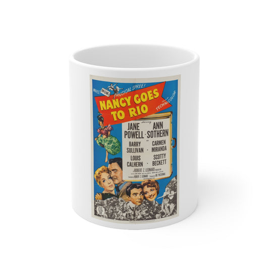 Nancy Goes to Rio 1950 Movie Poster - White Coffee Cup 11oz-11oz-The Sticker Space
