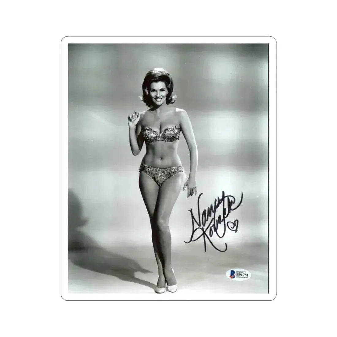 Nancy Kovack #031 (Vintage Female Icon) STICKER Vinyl Kiss-Cut Decal 3 Inch White - The Sticker Space