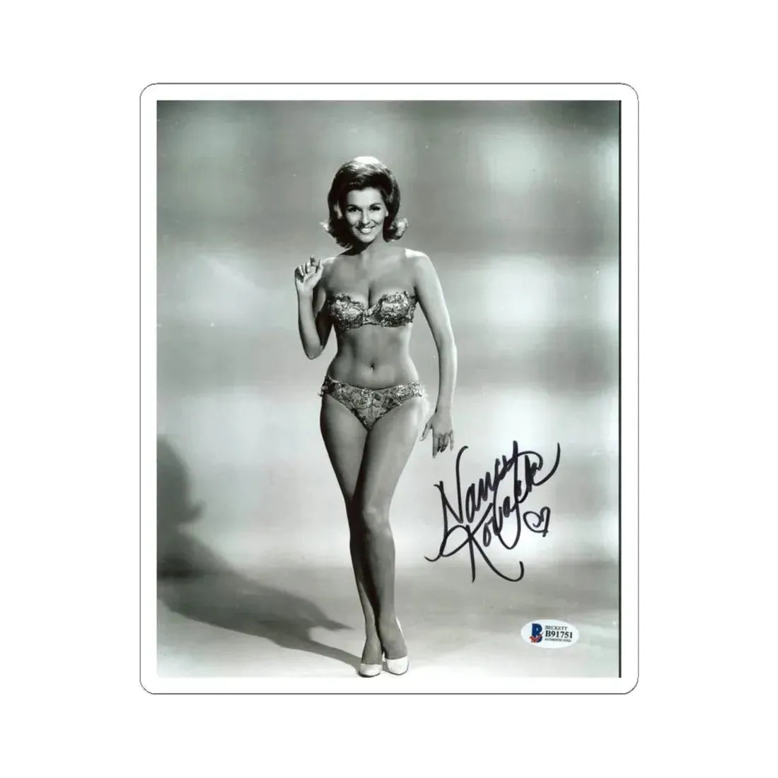 Nancy Kovack #031 (Vintage Female Icon) STICKER Vinyl Kiss-Cut Decal 4 Inch White - The Sticker Space