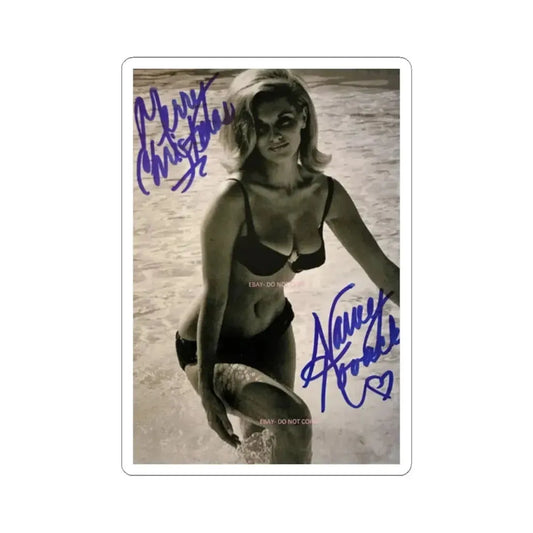 Nancy Kovack #67 (Vintage Female Icon) STICKER Vinyl Kiss-Cut Decal 2 Inch White - The Sticker Space